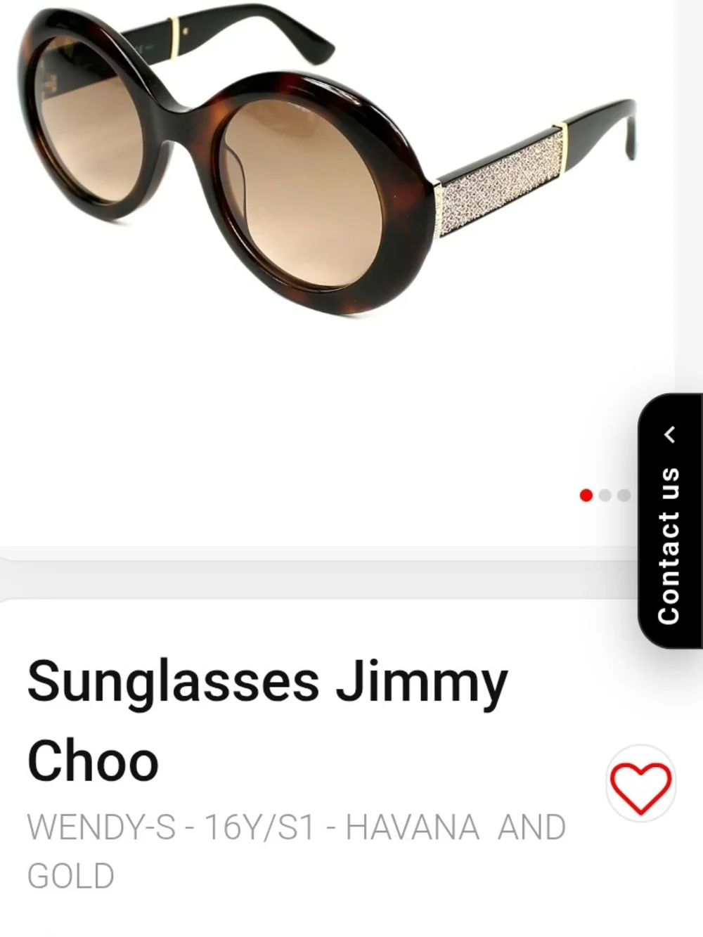Authentic Jimmy Choo Women’s Havana Round Sunglasses - Brown